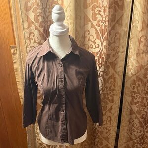 Apostrophe Dark Brown Button-Down Shirt
